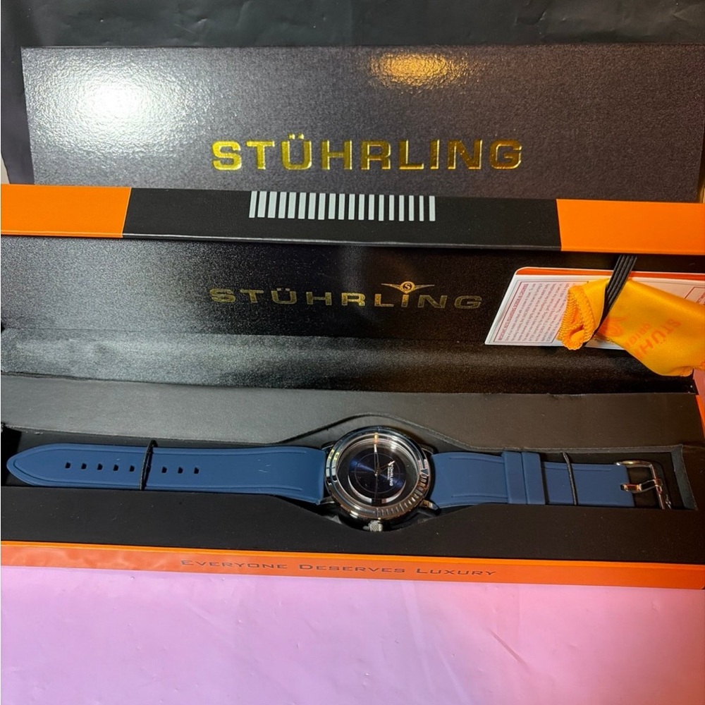 Stuhrling Original Blue and Silver Men's Watch